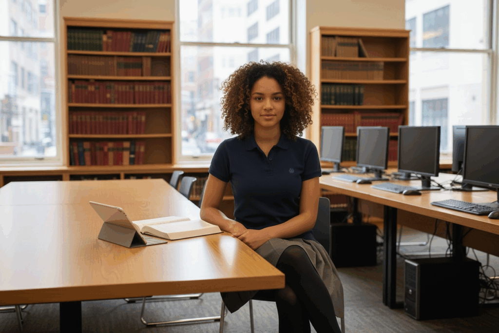 student reviewing practice questions for a text